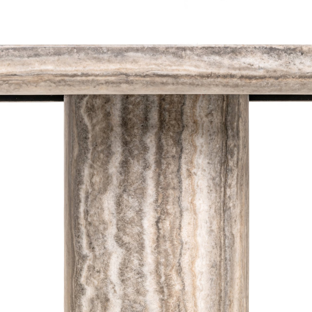 Eettafel Nebula grijs 225 faux travertijn