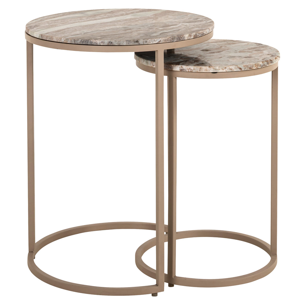 Bijzettafel Fairfax set van 2 (Stone)