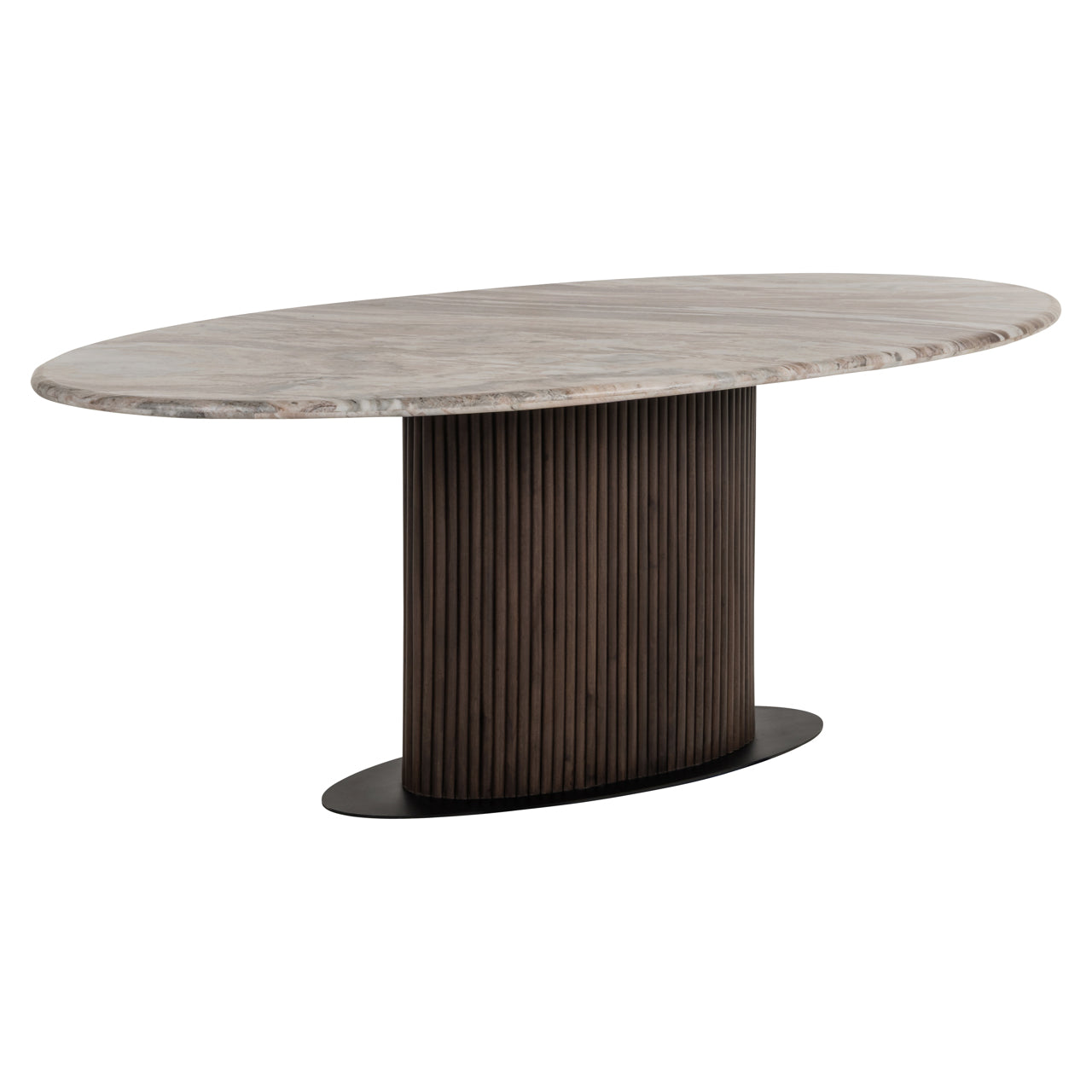 Eettafel Rasford donkerbruin ovaal 200"