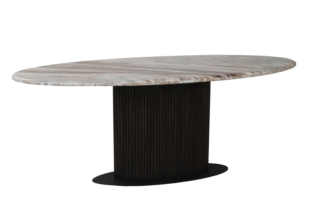 Eettafel Rasford donkerbruin ovaal 200"