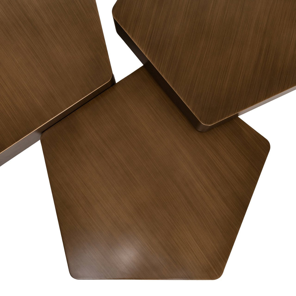 Salontafel Hexa set van 3 (Geborsteld Goud)