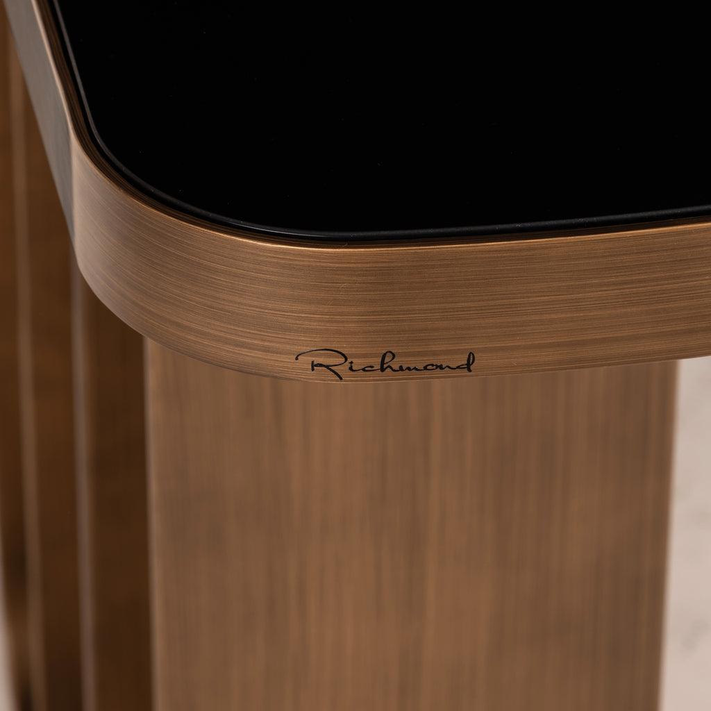 Console Locarno geborsteld goud
