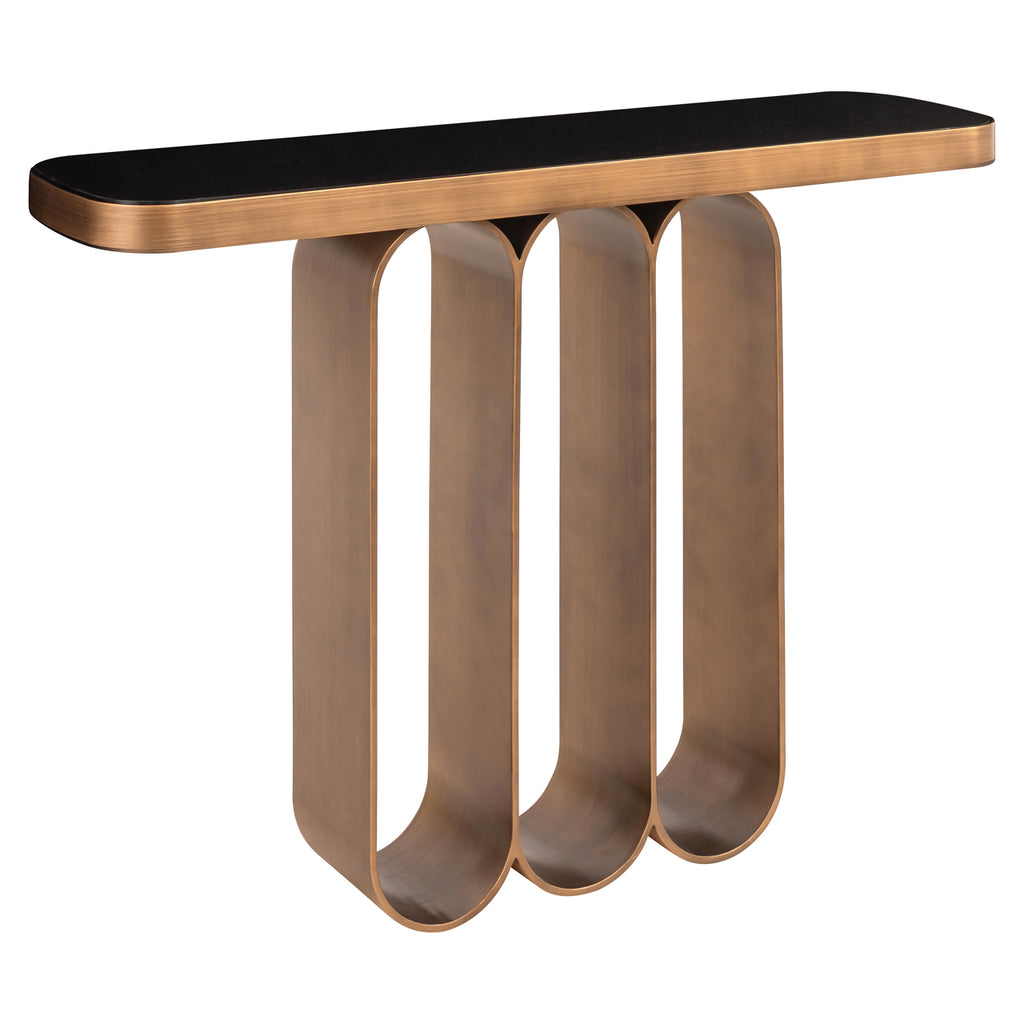 Console Locarno geborsteld goud