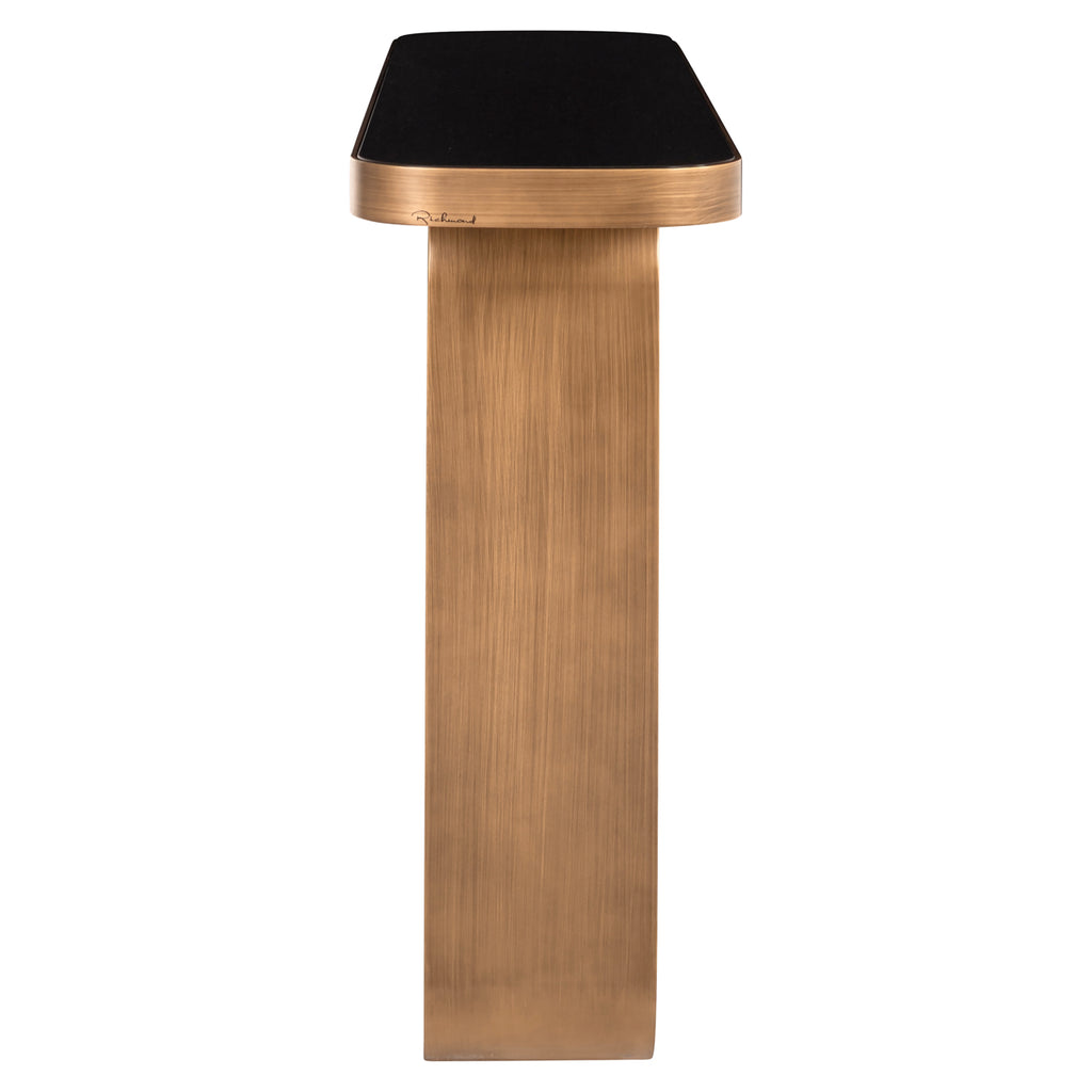 Console Locarno geborsteld goud