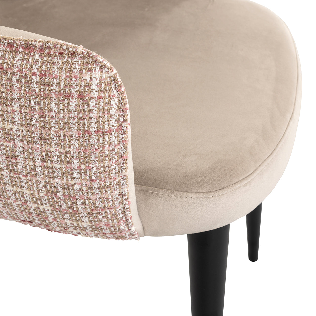 Stoel Giovanna trendy roze/kwarts khaki (Wees trendy 1673 roze)