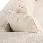 Hoekbank Lusso beige chenille (Niagara 902 beige Chenille)