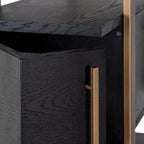 Wandkast Cambon 4-deuren 4-planken (Donker koffie)