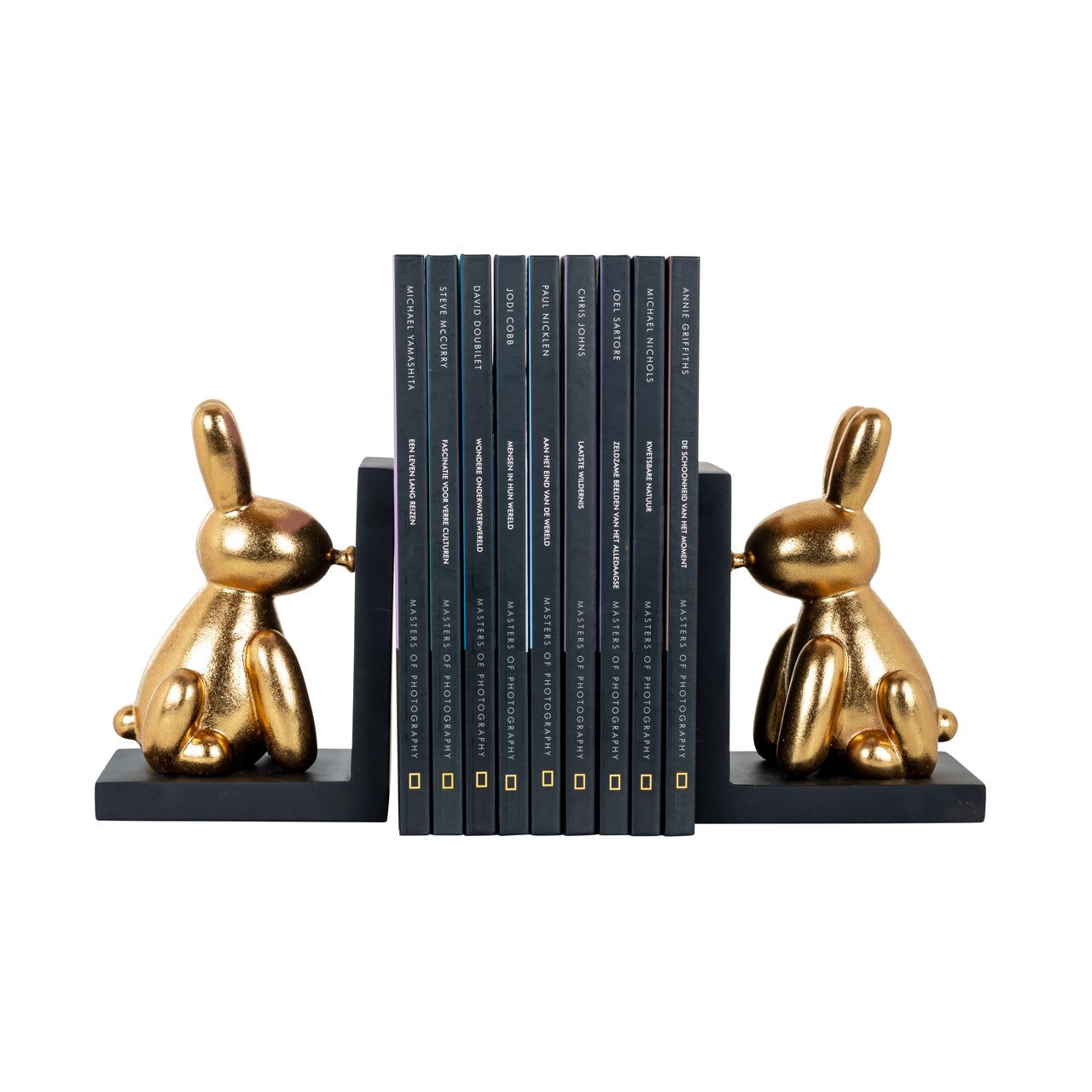 Boekenstandaards Cony zwart/goud