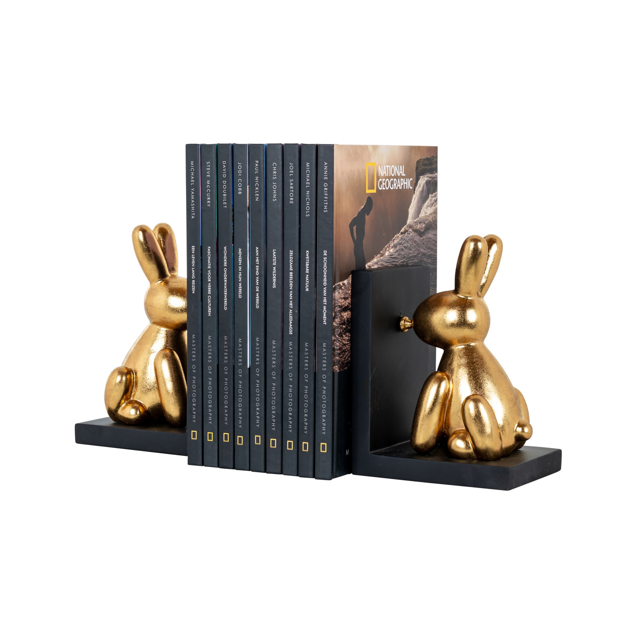 Boekenstandaards Cony zwart/goud