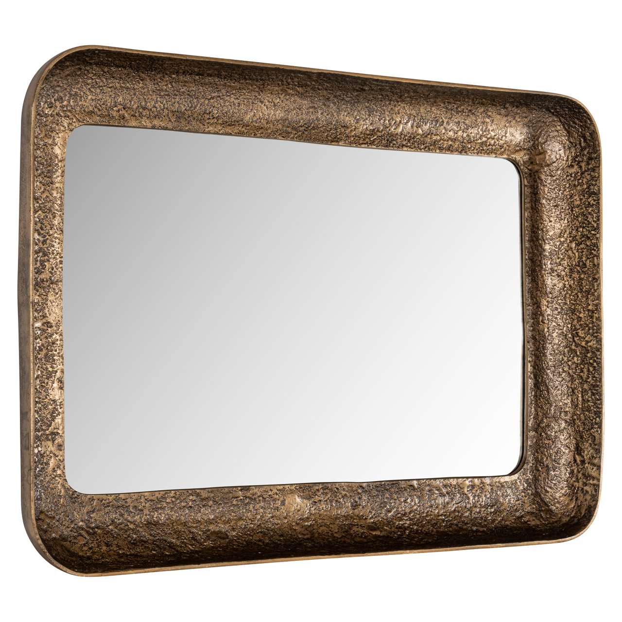 Spiegel Lening messing antiek