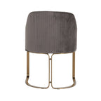 Stoel Hadley steen fluweel / geborsteld goud (Kwartssteen 101)