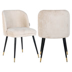 Stoel Alicia wit chenille brandvertragend (FR-Bergen 900 wit chenille)