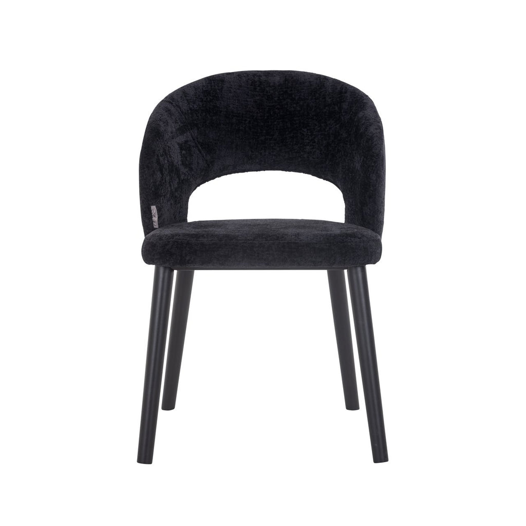Eetkamerstoel Savoy zwart chenille