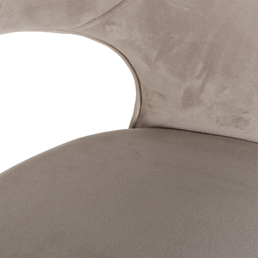 Stoel Savoy khaki fluweel (Quartz Khaki 903)