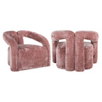 Fauteuil Dana roze chenille (Bergen 705 roze chenille)