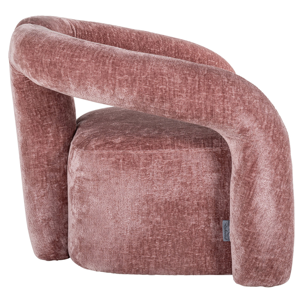 Fauteuil Dana roze chenille (Bergen 705 roze chenille)