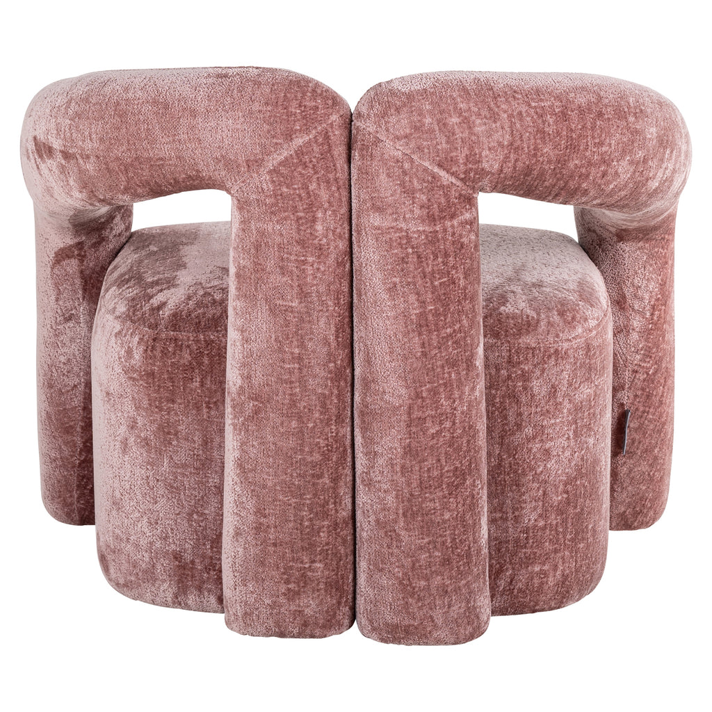 Fauteuil Dana roze chenille (Bergen 705 roze chenille)