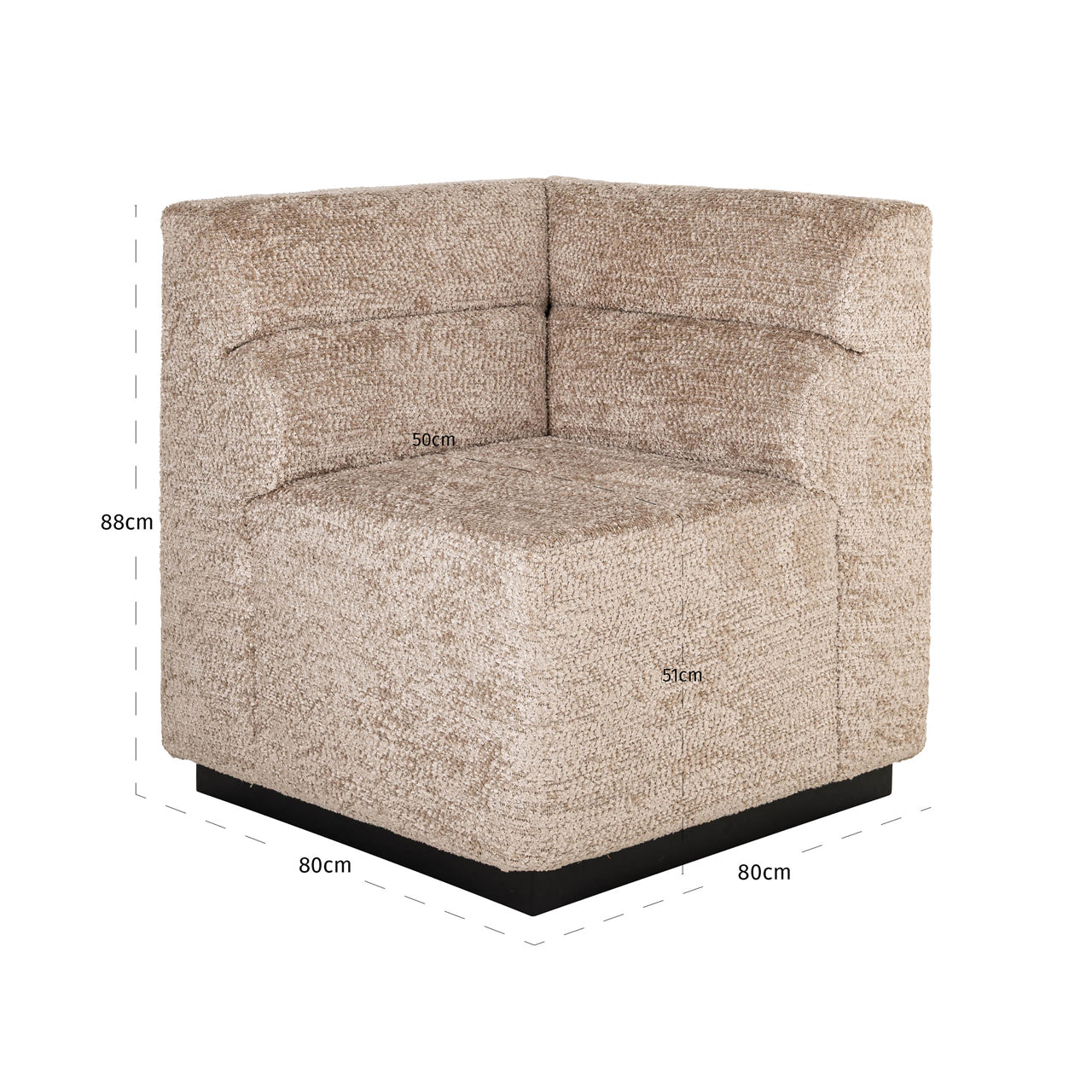 Eetkamerbank Delia op maat hoek brandvertragend