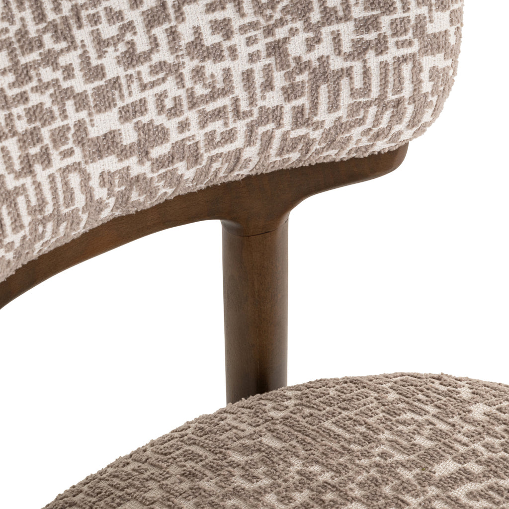 Eetkamerstoel Basker natuurlijke geo (Set van 2)