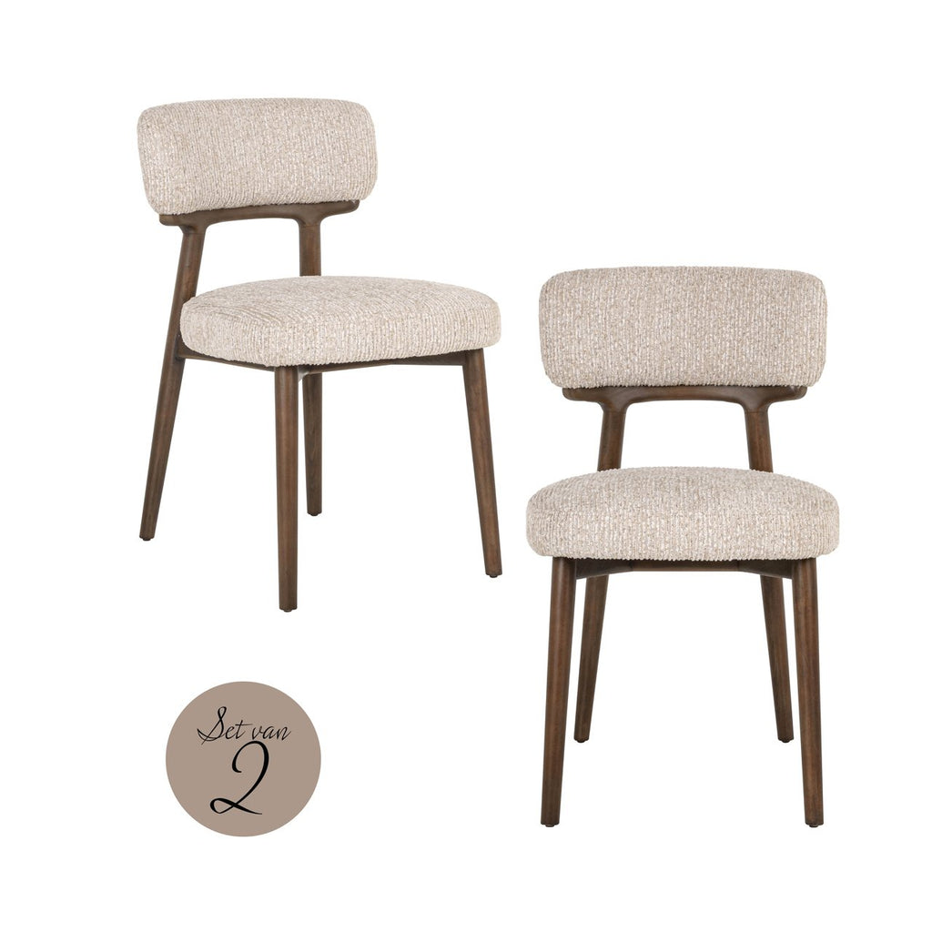 Eetkamerstoel Basker natuurlijk lineair (Set van 2)