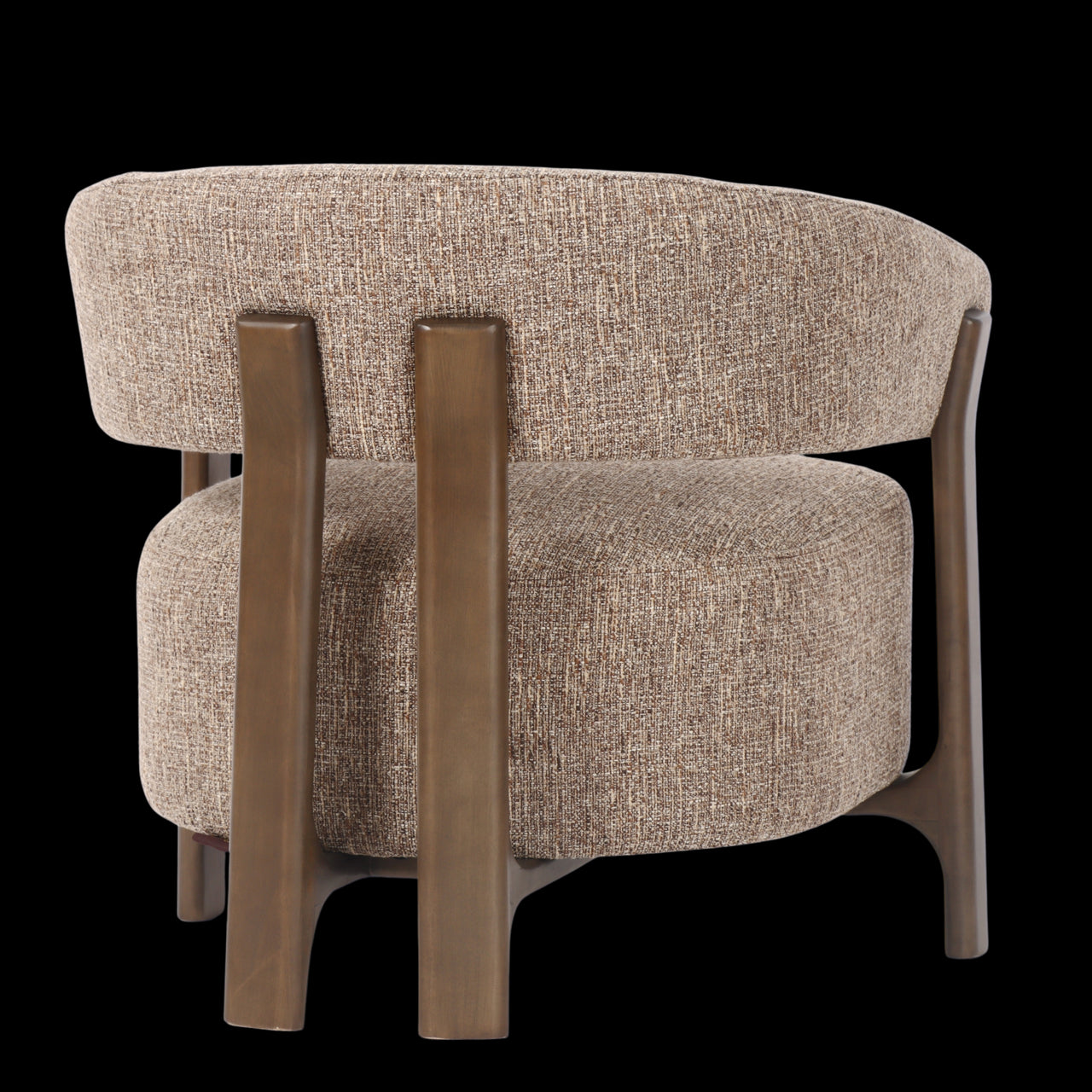 Lounge stoel Dalara bruin tweed