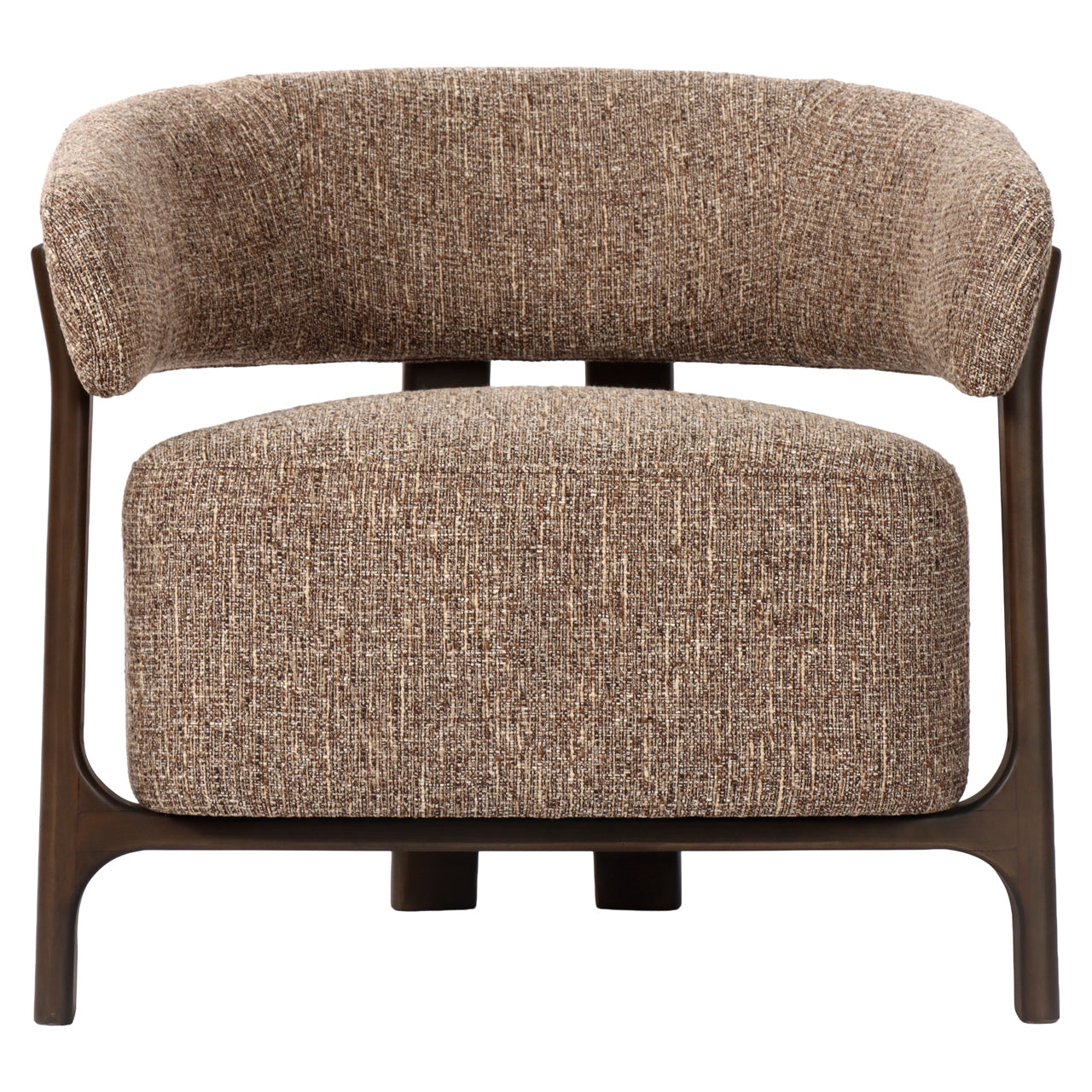 Lounge stoel Dalara bruin tweed