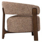 Lounge stoel Dalara bruin tweed