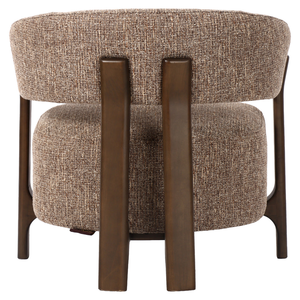 Lounge stoel Dalara bruin tweed