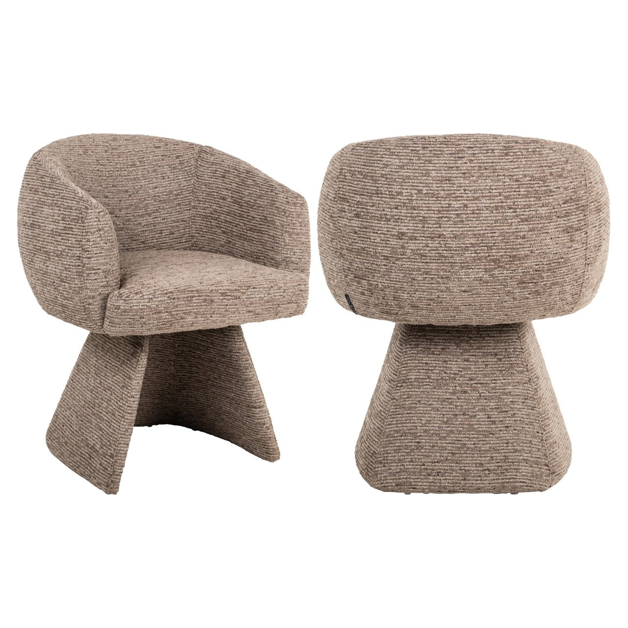 Eetkamerstoel Quiriro mocca lineaire draaistoel