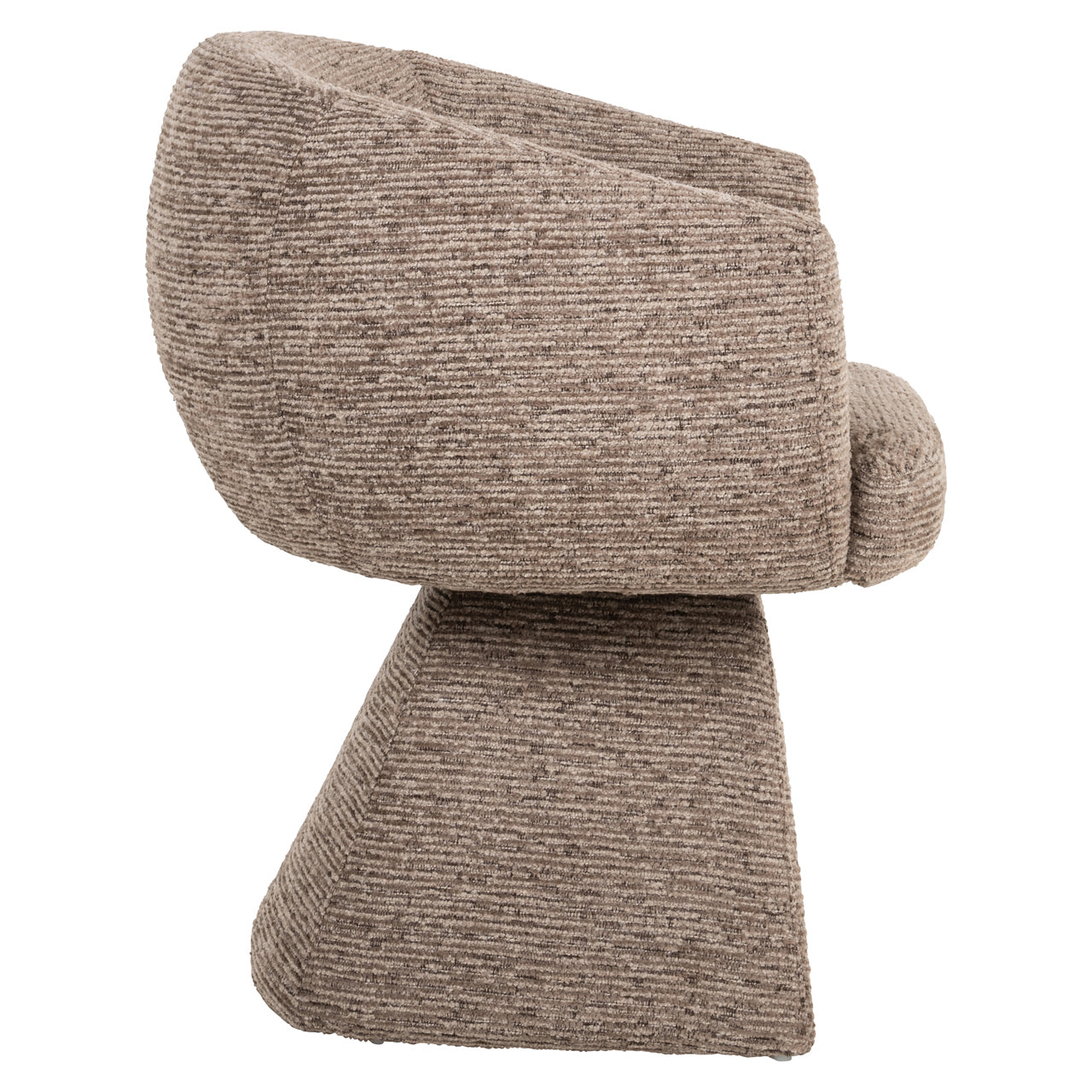 Eetkamerstoel Quiriro mocca lineaire draaistoel