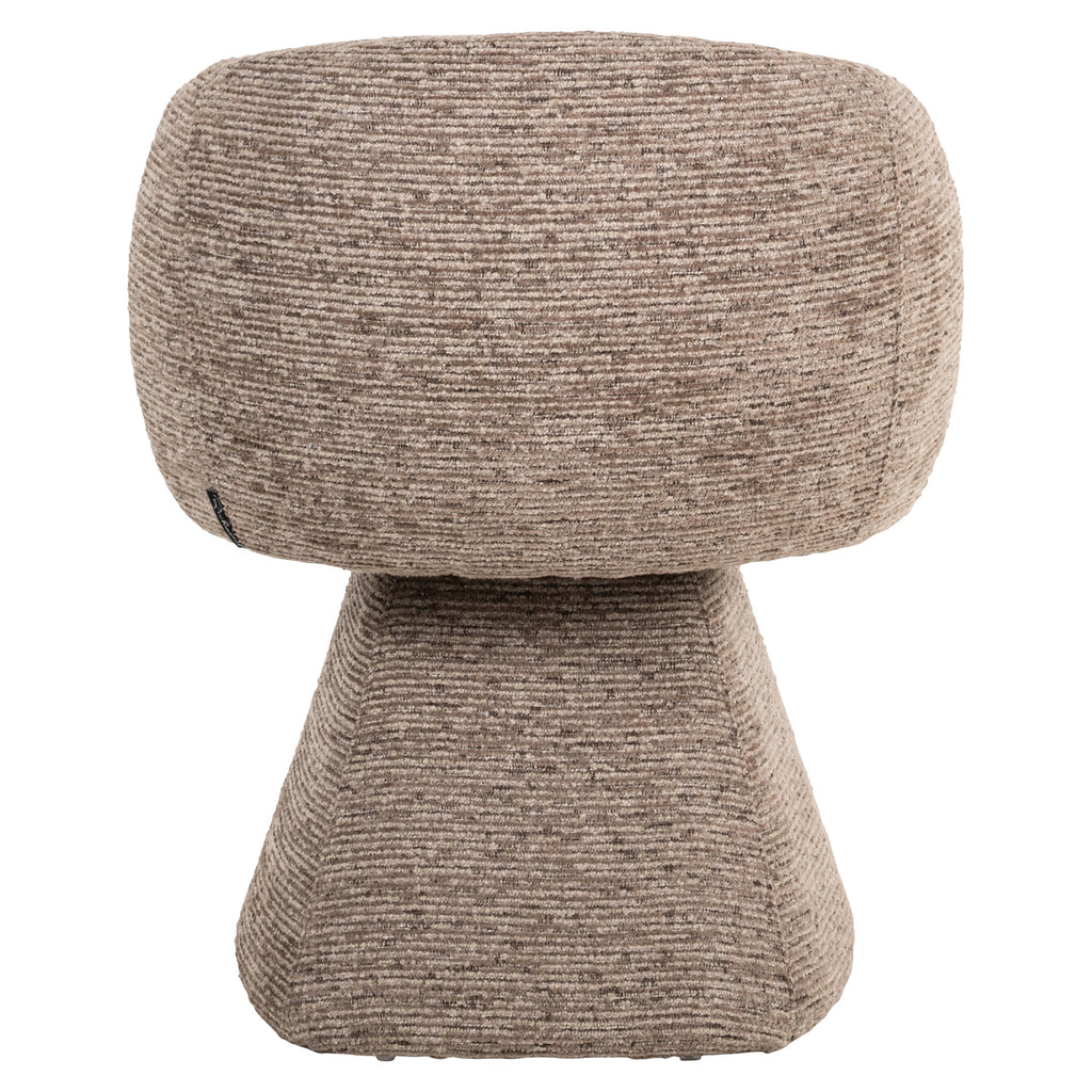 Eetkamerstoel Quiriro mocca lineaire draaistoel