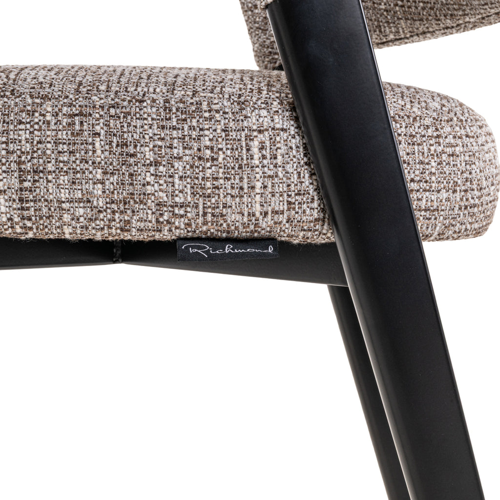 Eetkamerstoel Zeno aarde tweed