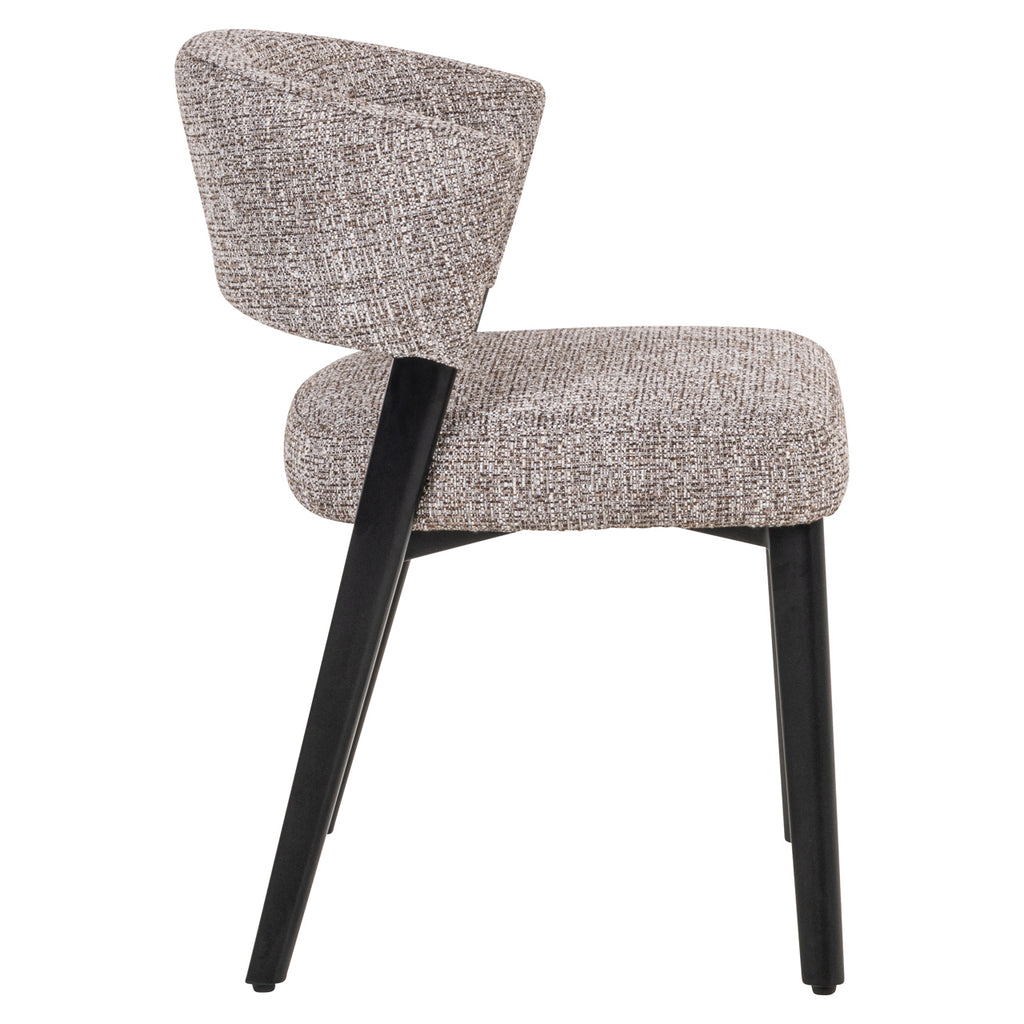 Eetkamerstoel Zeno aarde tweed