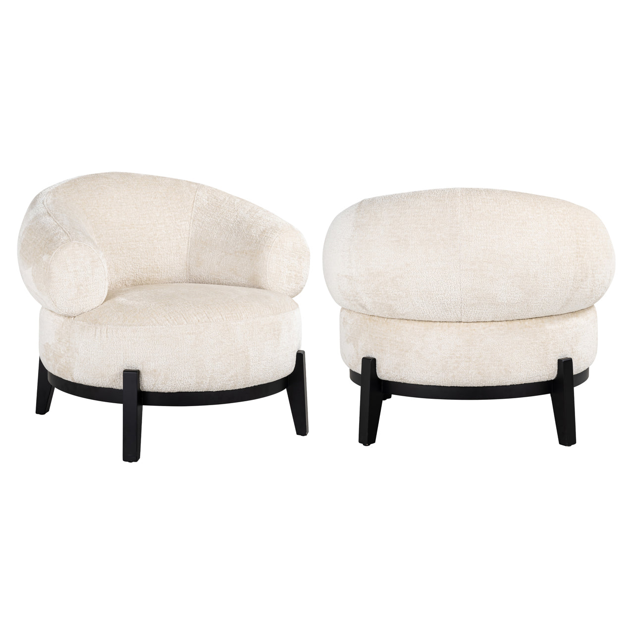 Fauteuil Montana witte chenille (Bergen 900 witte chenille)