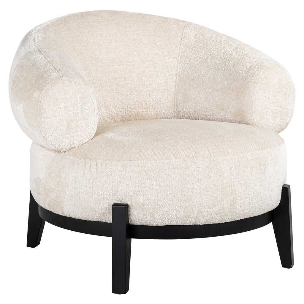 Fauteuil Montana witte chenille (Bergen 900 witte chenille)