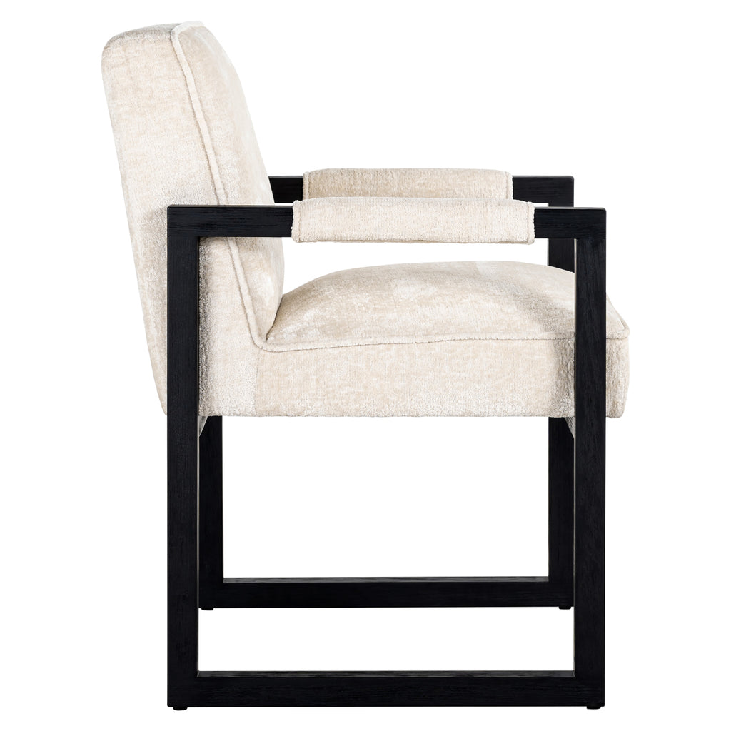 Eetkamerstoel Beck wit chenille