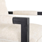 Eetkamerstoel Beck wit chenille