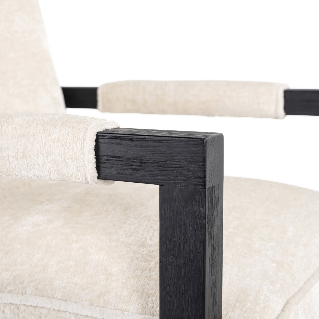 Eetkamerstoel Beck wit chenille