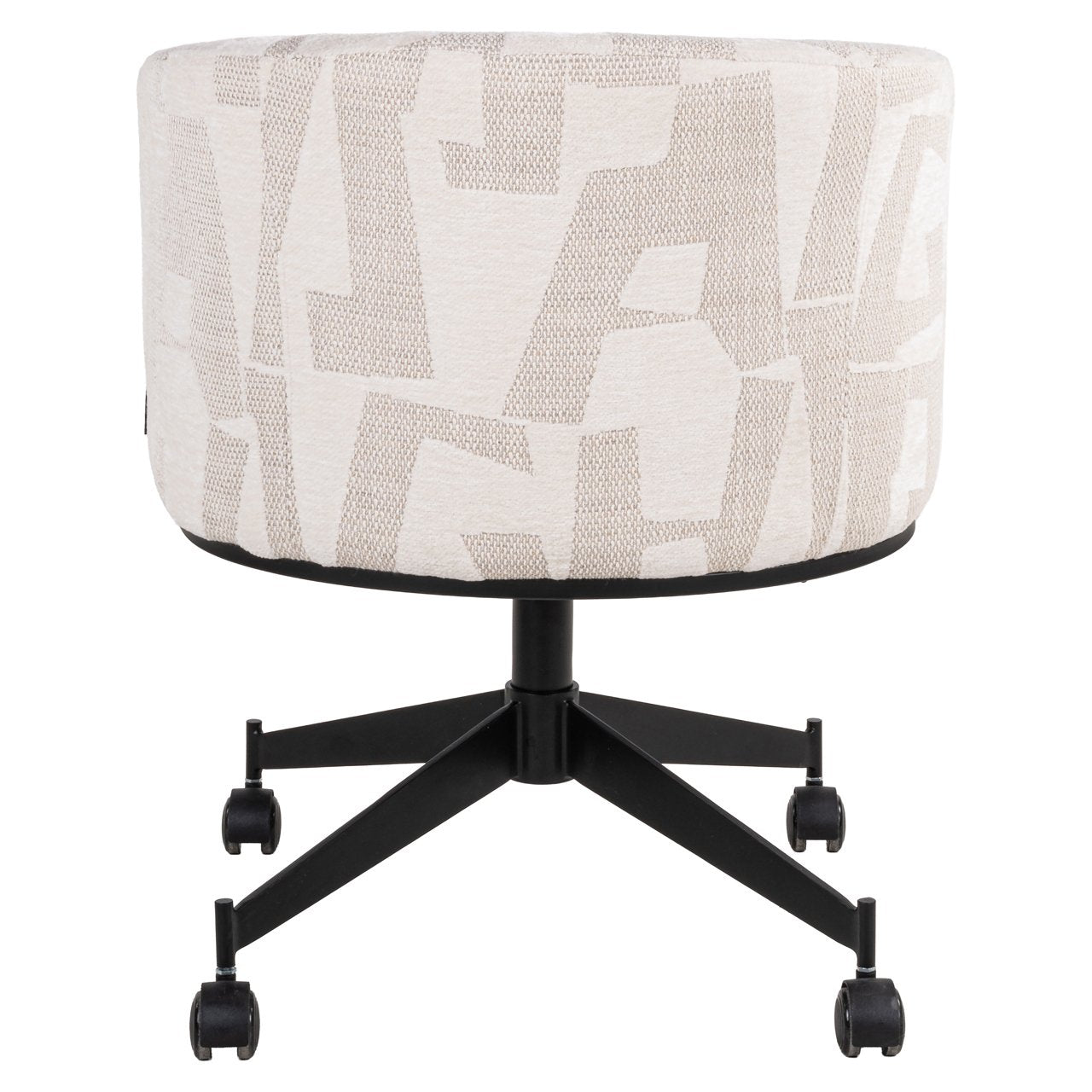 Draaistoel Rochenne met wielen beige graffic (Beige graffic)