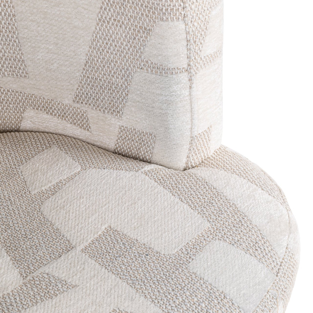 Draaistoel Rochenne met wielen beige graffic (Beige graffic)