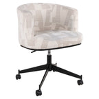 Draaistoel Rochenne met wielen beige graffic (Beige graffic)