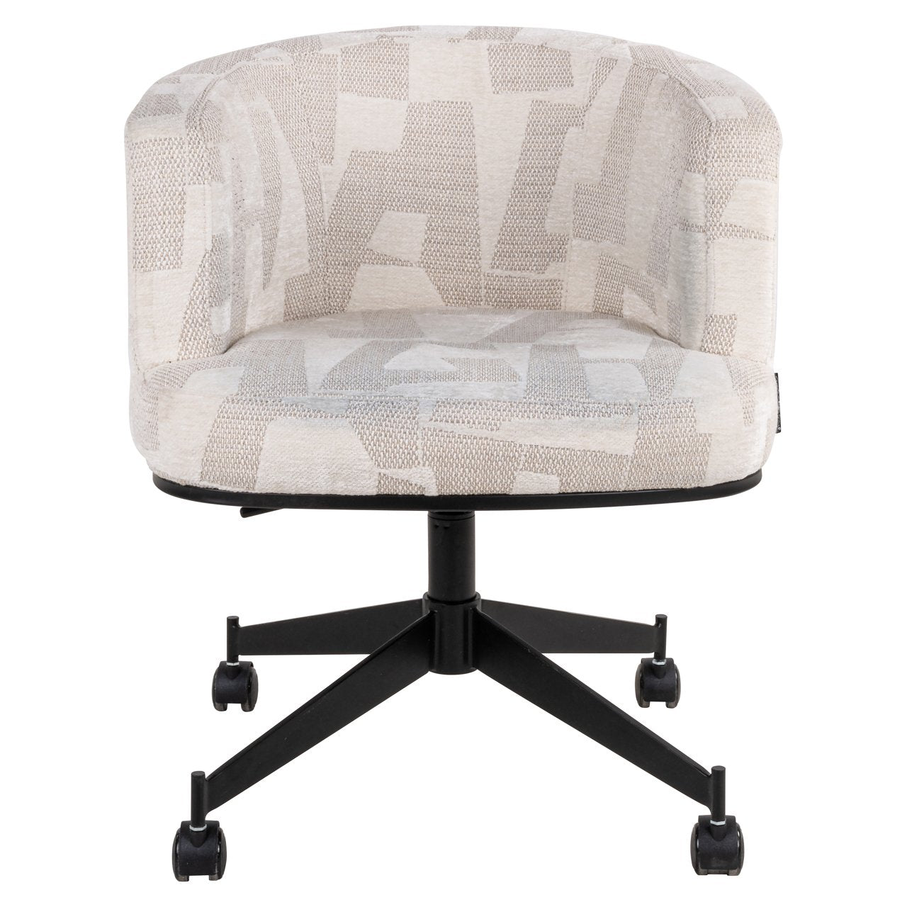 Draaistoel Rochenne met wielen beige graffic (Beige graffic)