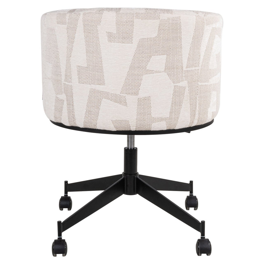 Draaistoel Rochenne met wielen beige graffic (Beige graffic)