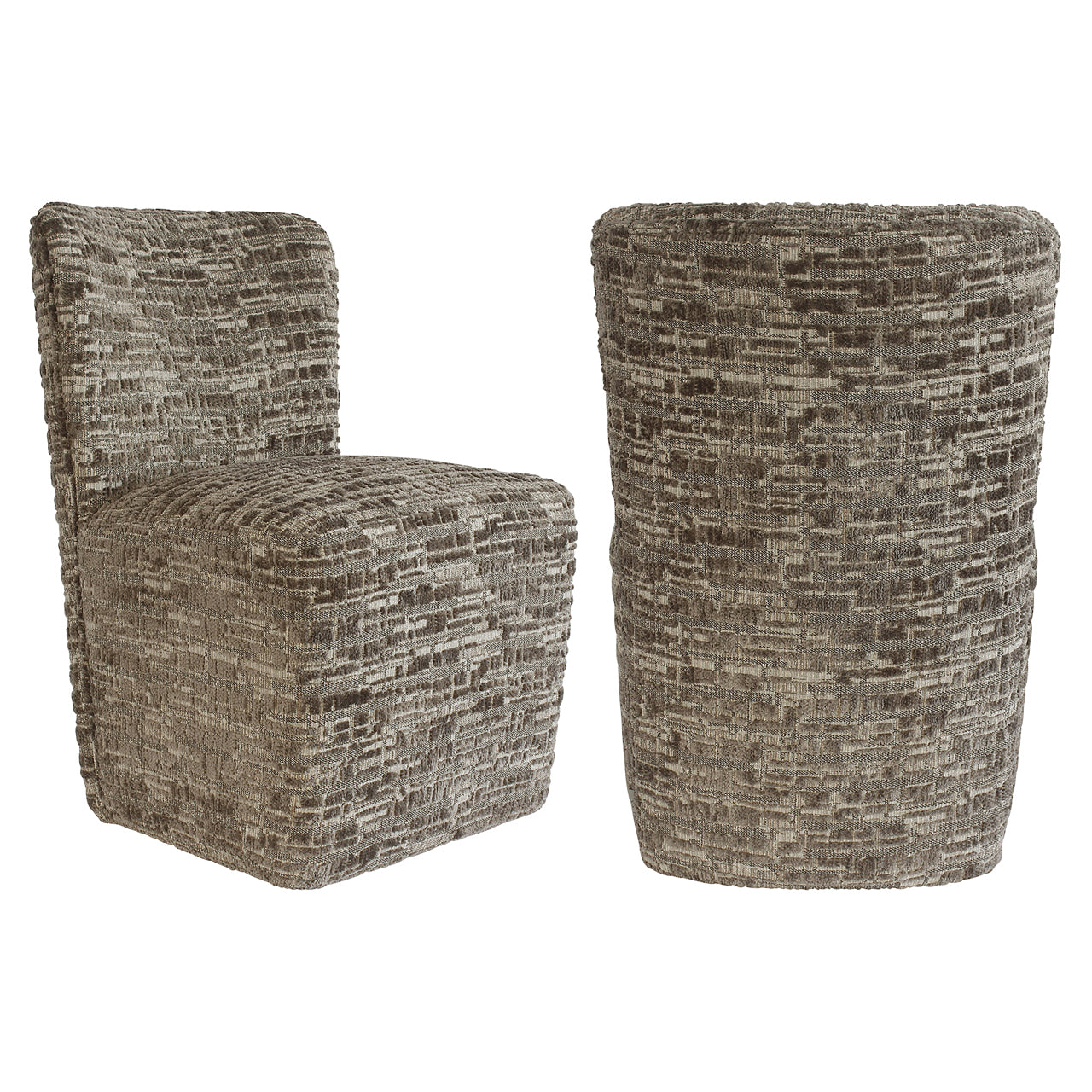 Stoel Lorain met wieltjes greige dalia (Dalia 45 Greige)