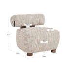 Lounge stoel Arabella op maat gemaakt brandvertragend