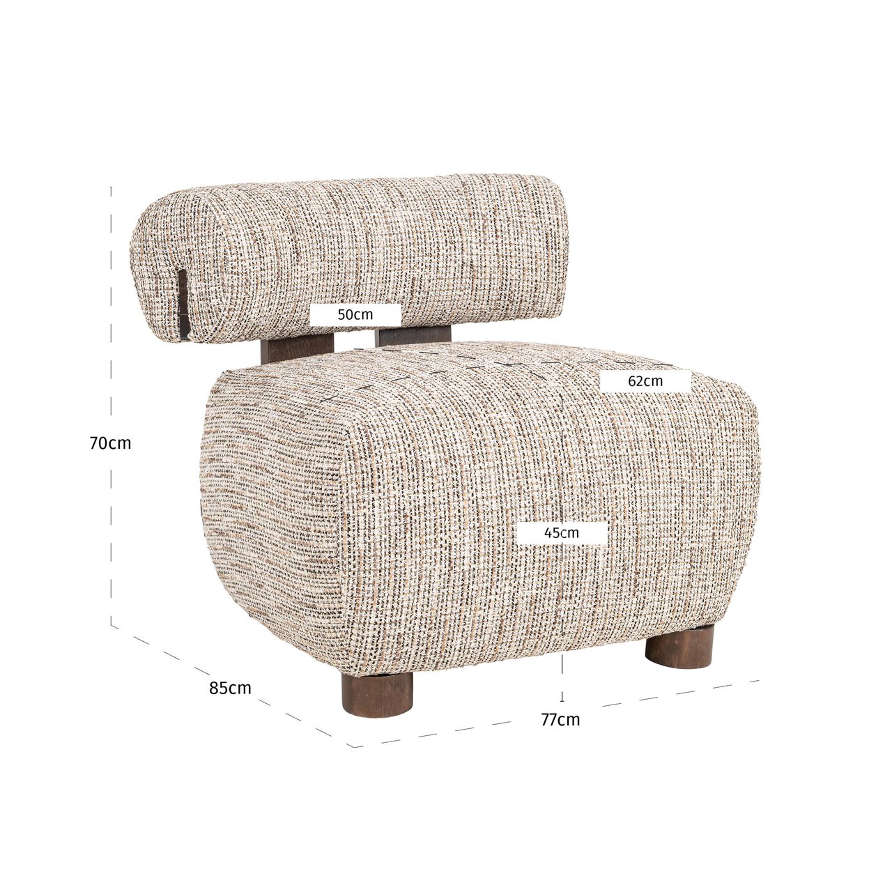 Lounge stoel Arabella op maat gemaakt brandvertragend