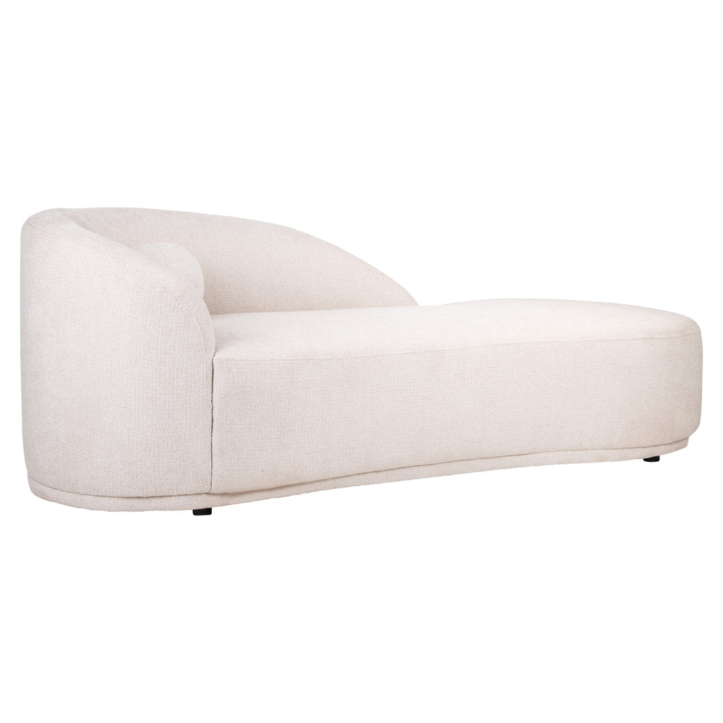 Bank Emma roomkleurige chaise longue met chique uitstraling