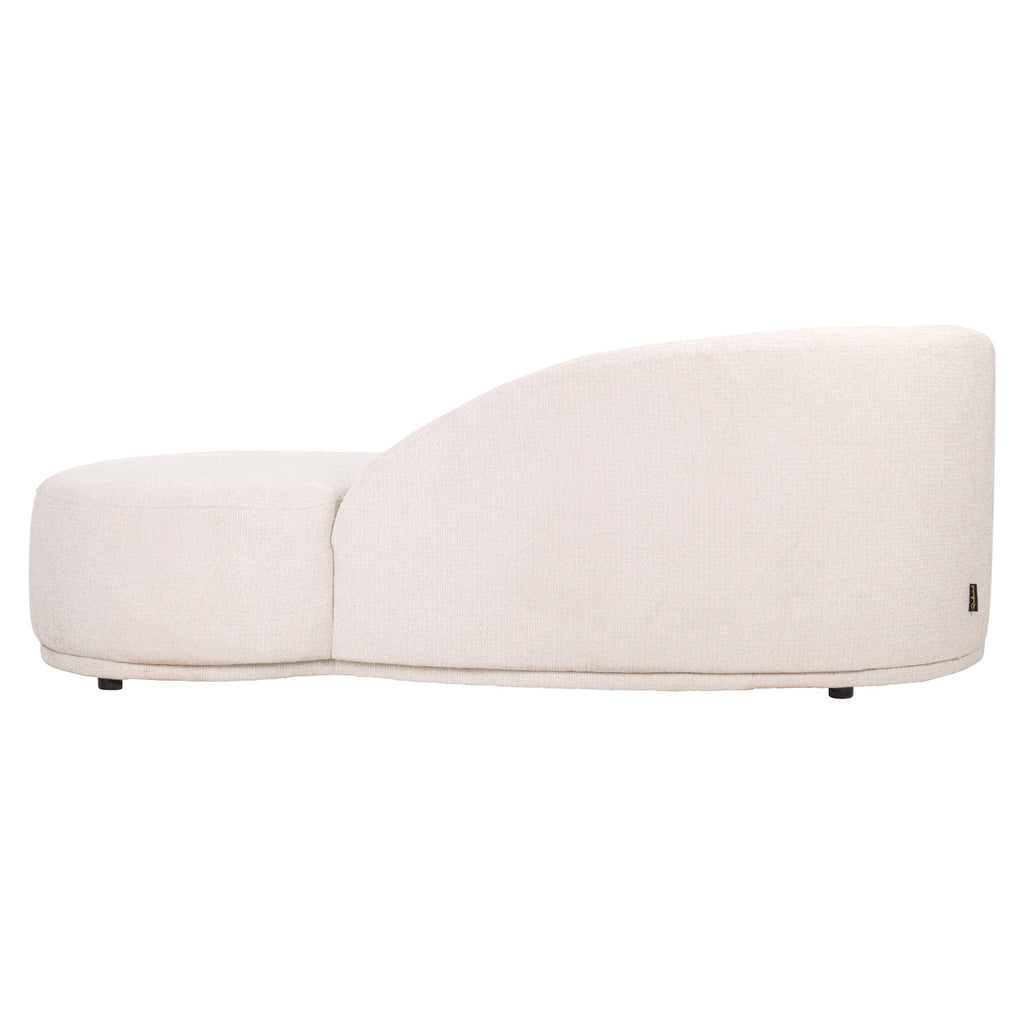 Bank Emma roomkleurige chaise longue met chique uitstraling