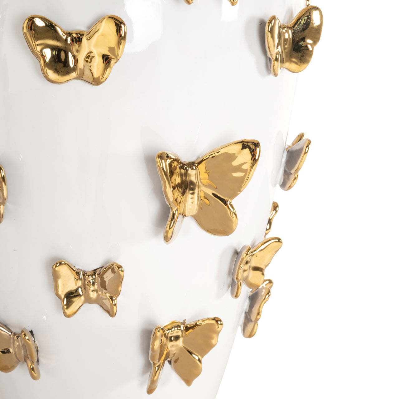 Vaas Vlinder wit groot