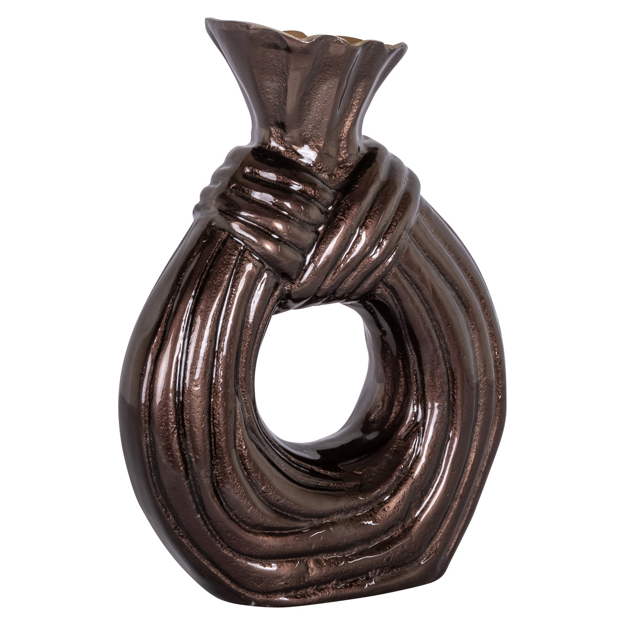 Vaas Suen donkerbruin groot